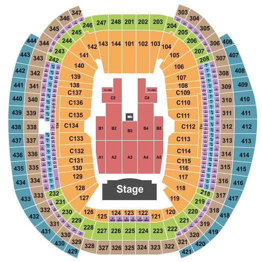 Allegiant Stadium Silk Sonic Seating Chart